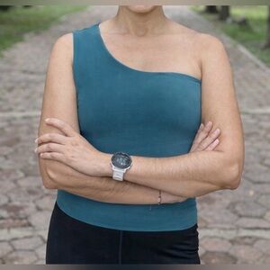 Nike [M] Women's Zenvy Dri-FIT Asymmetrical Tank Top in Blue | HJ2287-006